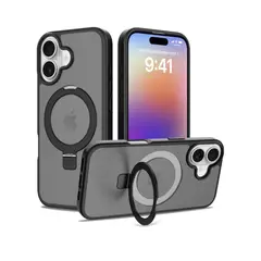 CASE - AHUMADO CON ANILLO PARANTE PARA IPHONE 17 - NEGRO