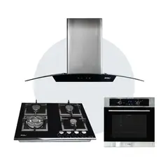 FDV - COMBO CAMPANA CRYSTAL 90 + ENCIMERA BLACK 60 GLP + HORNO ONIX 70 GLP