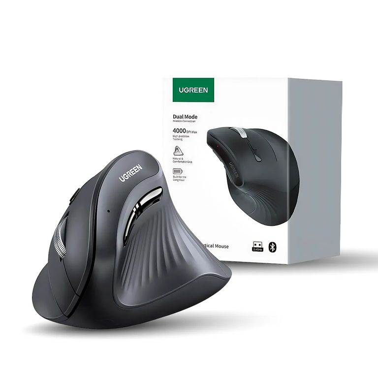 Mouse Bluetooth Vertical Ergonómico Silencioso 2.4ghz 4000 DPI