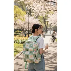 GENERICO - Mochila Kawaii Juvenil Resistente Verde Comoda Tendencia