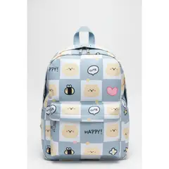 GENERICO - Mochila Kawaii Juvenil Resistente Gris Azulado Comoda Tendencia