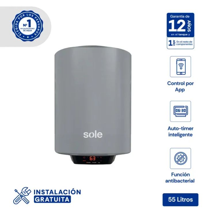 Terma Genius Wifi 55 Litros Acero aporcelanado