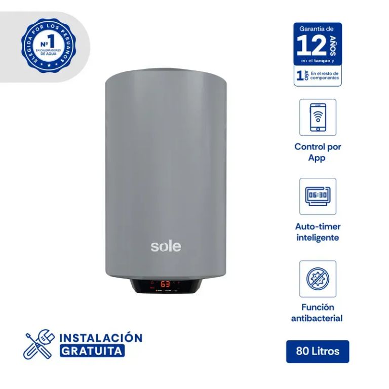 Terma Genius Wifi 80 Litros Acero aporcelanado