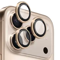 GENERICO - Protector de Cámara Individual Compatible con iPhone 17 Pro Max - Dorado