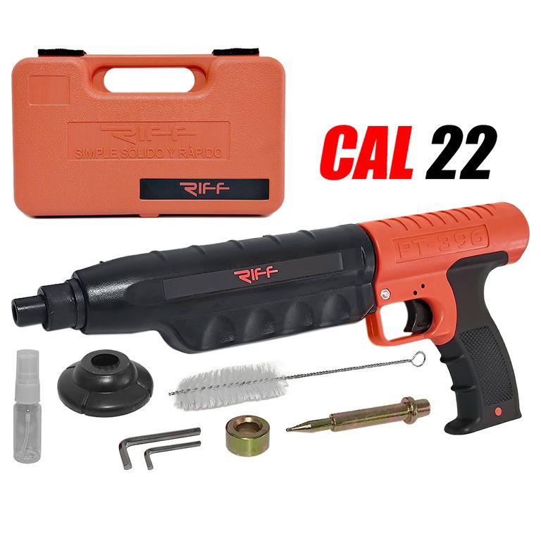 Pistola Fulminante Silenciosa Drywall Calibre 22 Riff R-PT396 Semi-Automatica