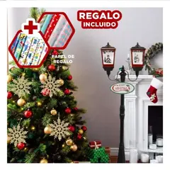 ANIMALIA - Farol con Casa con Molino y Letrero Negro Y+Papel de Regalo