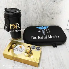 M MATIX SHOP - Matix - Regalos Personalizados Médico - Vaso Termico + Porta-Estetoscopio + Chocos