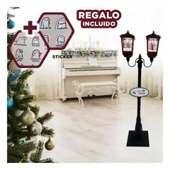SKYBLOO - Farol Navideño con Letrero de Negro Y+Regalo Stickers