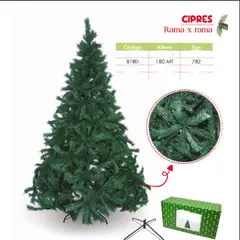 GENERICO - Arbol de navidad ciprés rama x rama de 1 80mt c/ base giratoria