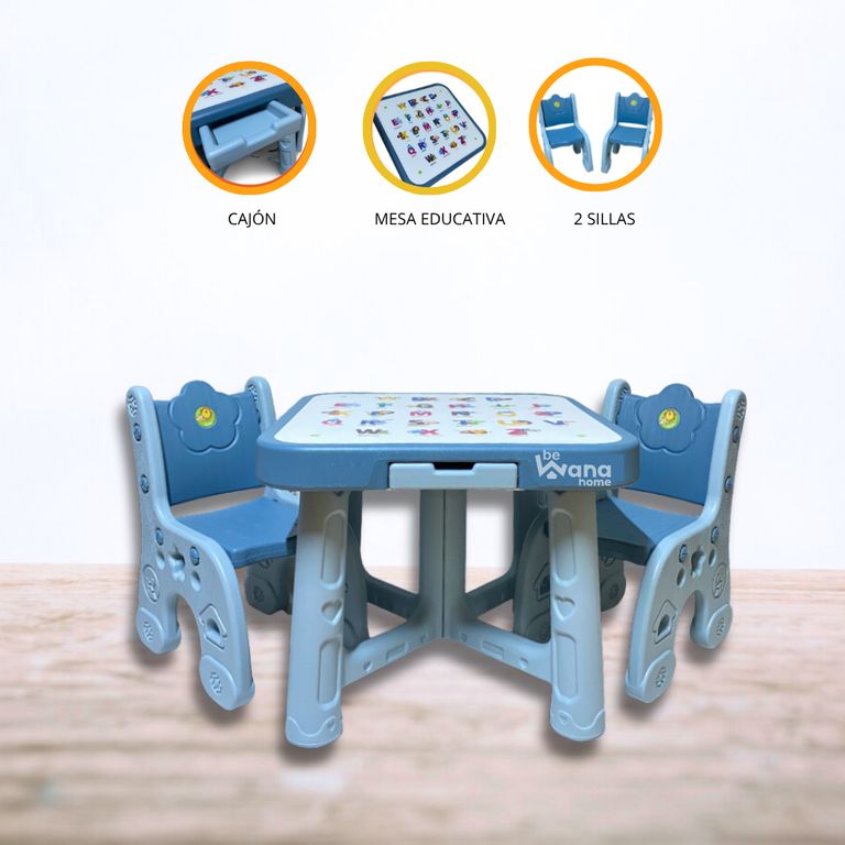 Silla Escritorio 3 en 1 «CHILDESK» BLUE