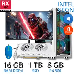 INTEL - COMPUTADORA GAMER XEON 16GB RAM 1TB SSD GRAFICA 8GB MONITOR 24