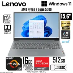 LENOVO - Laptop Ideapad Slim 3 15ABR8 AMD Ryzen 7 5825U 16GB RAM 512GB SSD 15.6" FHD - 82XM00S6LM