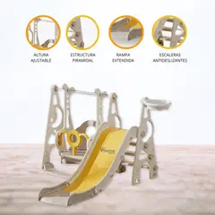 BABY KITS - Tobogán con columpio «FUNKA» Yellow