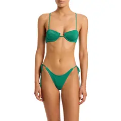 LIMA BIKINI - Bikini con varillas shine verde 2 piezas