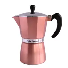 CORBETTA - Cafetera Moka Italiana Rosa 6 Tazas - Metálico