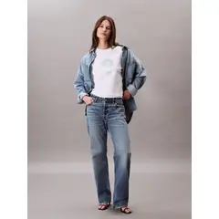 CALVIN KLEIN - CAMISETA SS BOXY FADED FLOWER LOGO TEE CK