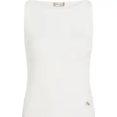 CALVIN KLEIN - SWEATER WOVEN LABEL SWEATER TOP CK