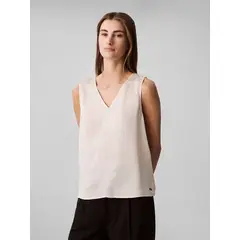 CALVIN KLEIN - BLUSA PLISSE V-NECK TANK CK