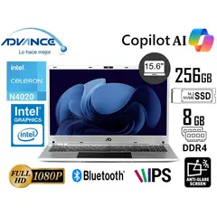 ADVANCE - NOTEBOOK 15.6 NV9854 CELERON N4020 8GB 256GB - GRIS