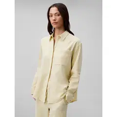 CALVIN KLEIN - BLUSA DOUBLE GAUZE ROLL TAB TOP CK