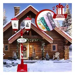 GENERICO - Farol de Navidad con Letrero de Rojo Y+Papel de Regalo