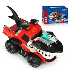 GENERICO - Juguete Carro Tiburon Luces Sonido Realista Gira 360° Rojo