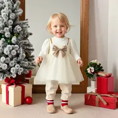 GENERICO - VESTIDO PARA NIÑA BEBE ELEGANTE