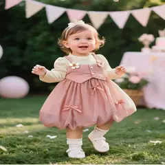 GENERICO - VESTIDO PARA NIÑA BEBE NAVIDAD