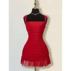 GENERICO - VESTIDO LOLITAS ROJO PRIMAVERA KPOP