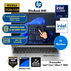 HP - Laptop Intel Core ULTRA 7 (ELITEBOOK 840 14" G11) RAM 16 GB SSD 1 TB 14" WUXGA Windows 11