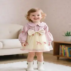 GENERICO - VESTIDO NAVIDAD PARA BEBE NIÑA - FIESTA NAVIDEÑA