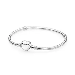 GENERICO - Pulsera Mujer Corazón Estilo Charm Acero Inoxidable Regalo