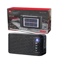 GENERICO - Radio FM Portátil Recargable Con Bluetooth-USB-MicroSD y Carga Solar