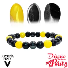 JOYERIA FENIX - Pulsera Triple Protección Ónix - Joyería Fénix