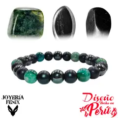 JOYERIA FENIX - Pulsera Triple Protección Ónix - Joyería Fénix