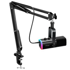 FIFINE - Micrófono + Brazo Am8 Am8t Usb Xlr Cardioide - Negro