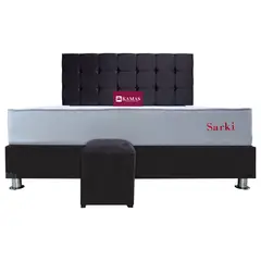 KAMAS - DORMITORIO KING SARKI + CABECERA AÉREA CUADROS 2 - CHOCOLATE