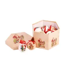 GENERICO - ESFERAS NAVIDEÑAS COLGANTES CON DISEÑO X14 UNIDADES