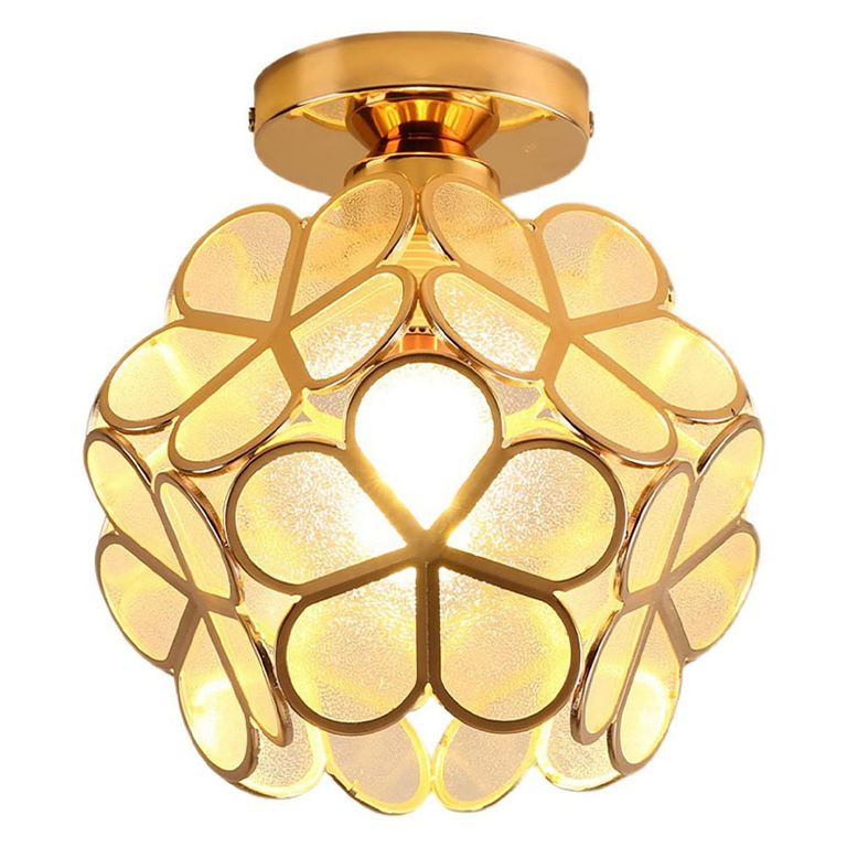 Lámpara de techo de flor de cereza de cristal E27 ø20cm Traslúcido