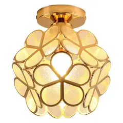 HOME NEAT - Lámpara de techo de flor de cereza de cristal E27 ø20cm Traslúcido