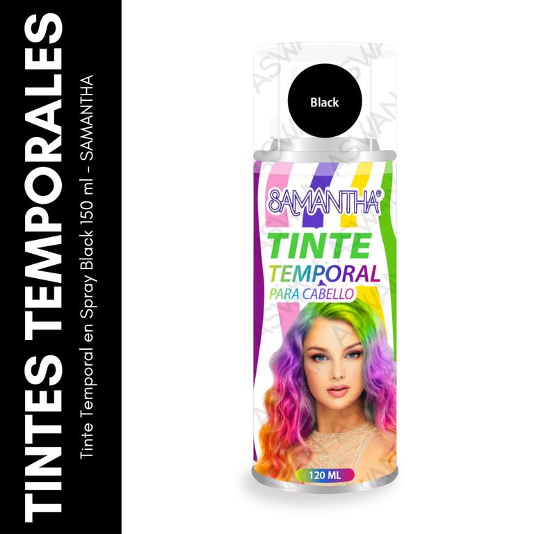 Tinte Temporal en Spray Black 120 ml - SAMANTHA