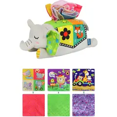 GENERICO - Juguete Caja de Pañuelos de Estimulación Sensorial Gris