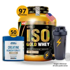 UNIVERSE NUTRITION - Proteína Iso gold whey de 3kg Vainilla + Creatina Applied Nutrition de 250gr + regalos