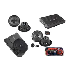 GENERICO - COMBO DE AUDIO COMPLETO MUSWAY COMPONENTES+COAXIALES+AMP+SUB