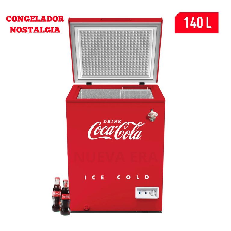 Congeladora 140L Coca Cola CKRFCF50CR Rojo