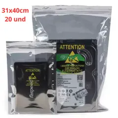 GENERICO - Pack x20 Bolsas Antiestáticas Reforzadas 31x40 cm Blindaje ESD Componentes Electrónicos Grandes