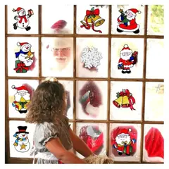 GENERICO - PACK DE 3 PEGATINAS NAVIDEÑAS - DECORACIÓN