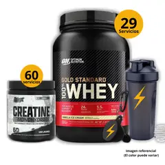 UNIVERSE NUTRITION - Proteína Gold standard whey de 2lb Vainilla + Creatina Nutrex de 300gr + regalos