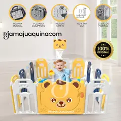 Baby - Corral Interactivo con Alfombra Plegable «TEDDY» Yellow