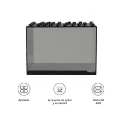 S&T - Caja Acrílica de exhibicion Apilable MB-16 Negro A Prueba de Polvo